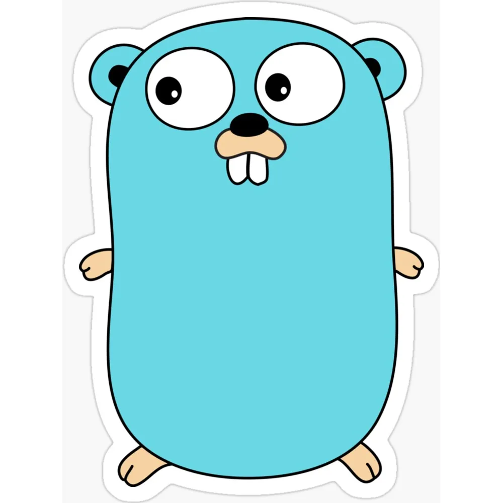 Illustration of the Go gopher mascot with buck teeth and wide-set eyes